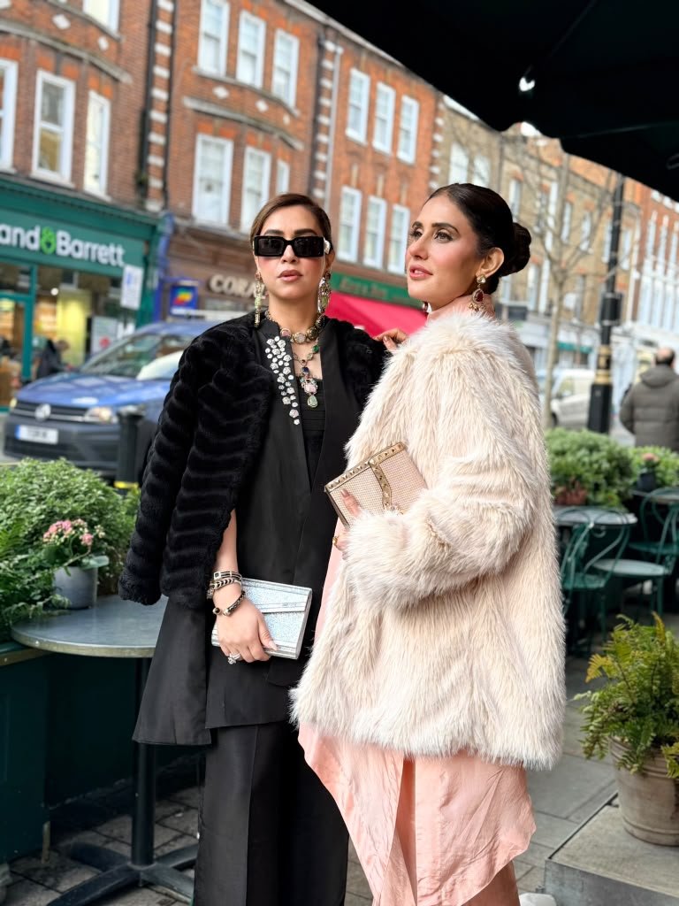 Street style fur coat london