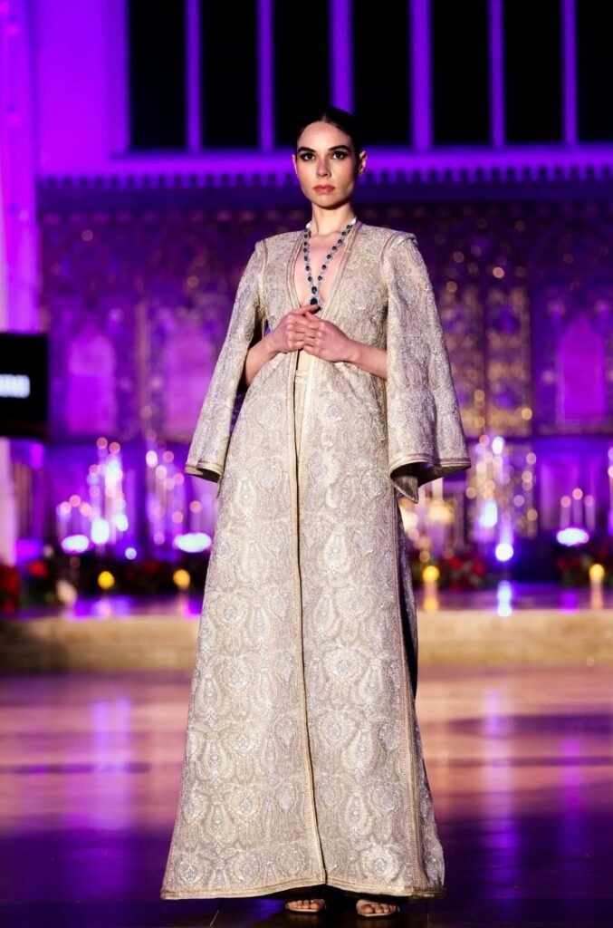 Cream Gold Kaftan Runway