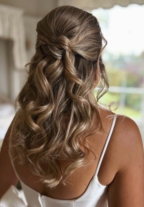Half Up Curls Outdoor